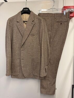Banana Republic Brown tweed Wool-Blend Blazer & Trousers